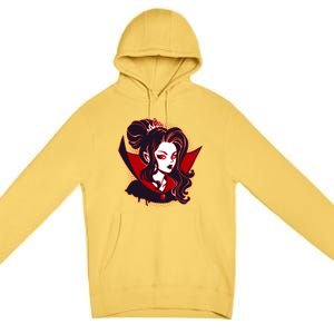 Halloween Dracula Vampire Princess Premium Pullover Hoodie