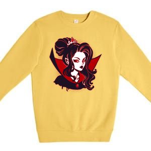 Halloween Dracula Vampire Princess Premium Crewneck Sweatshirt