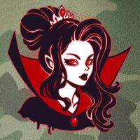 Halloween Dracula Vampire Princess Legacy Tie Dye Trucker Hat