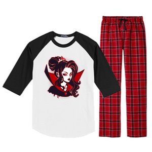 Halloween Dracula Vampire Princess Raglan Sleeve Pajama Set