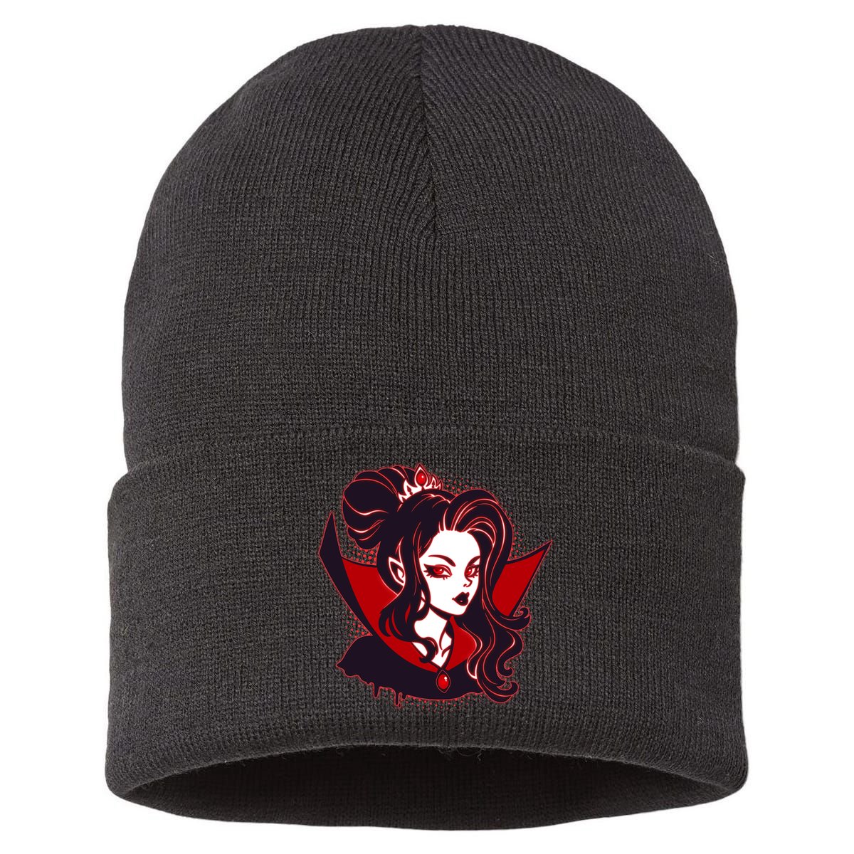 Halloween Dracula Vampire Princess Sustainable Knit Beanie