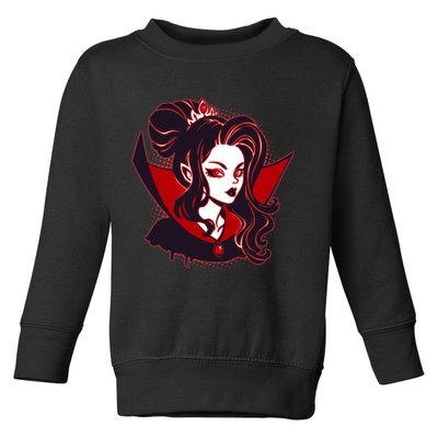 Halloween Dracula Vampire Princess Toddler Sweatshirt