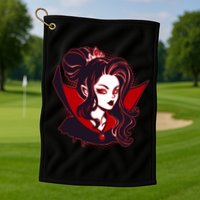 Halloween Dracula Vampire Princess Golf Towel