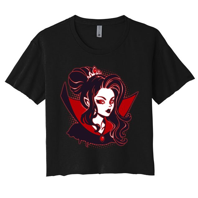 Halloween Dracula Vampire Princess Crop Top