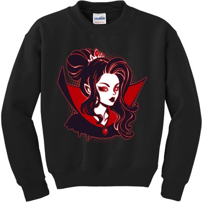 Halloween Dracula Vampire Princess Kids Sweatshirt