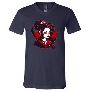 Halloween Dracula Vampire Princess V-Neck T-Shirt