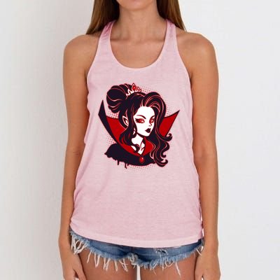 Halloween Dracula Vampire Princess Women's Knotted Racerback Tank