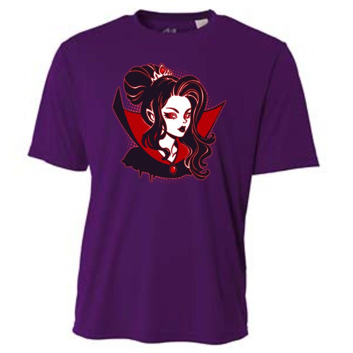 Halloween Dracula Vampire Princess Cooling Performance Crew T-Shirt