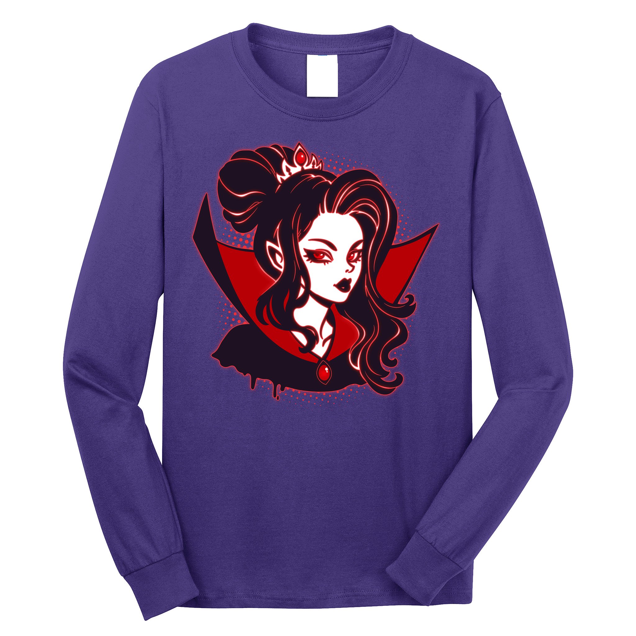 Halloween Dracula Vampire Princess Long Sleeve Shirt