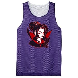 Halloween Dracula Vampire Princess Mesh Reversible Basketball Jersey Tank