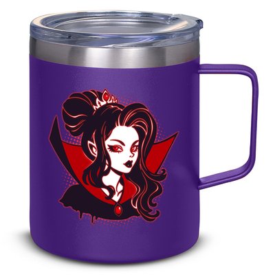 Halloween Dracula Vampire Princess 12oz Stainless Steel Coffee Mug