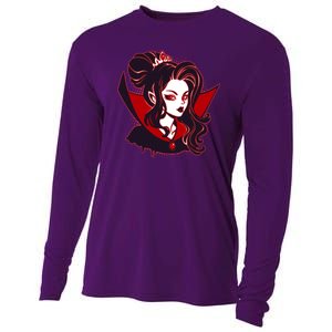 Halloween Dracula Vampire Princess Cooling Performance Long Sleeve Crew