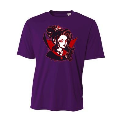Halloween Dracula Vampire Princess Youth Performance Sprint T-Shirt