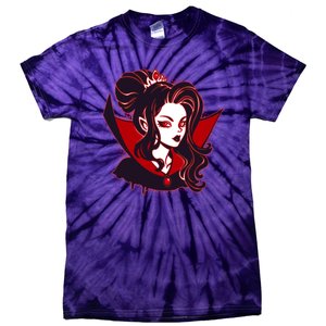 Halloween Dracula Vampire Princess Tie-Dye T-Shirt