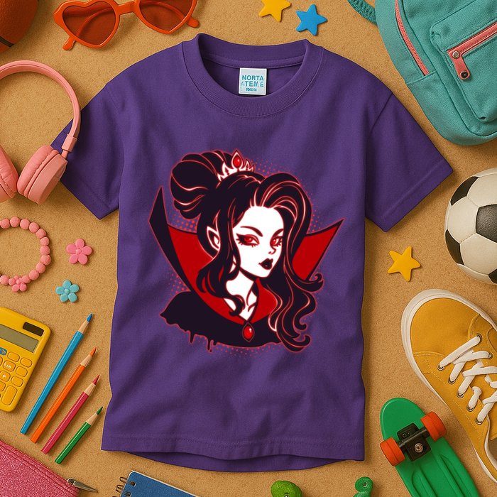 Halloween Dracula Vampire Princess Kids T-Shirt