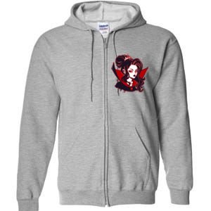 Halloween Dracula Vampire Princess Full Zip Hoodie