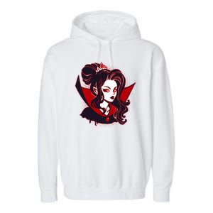 Halloween Dracula Vampire Princess Garment-Dyed Fleece Hoodie