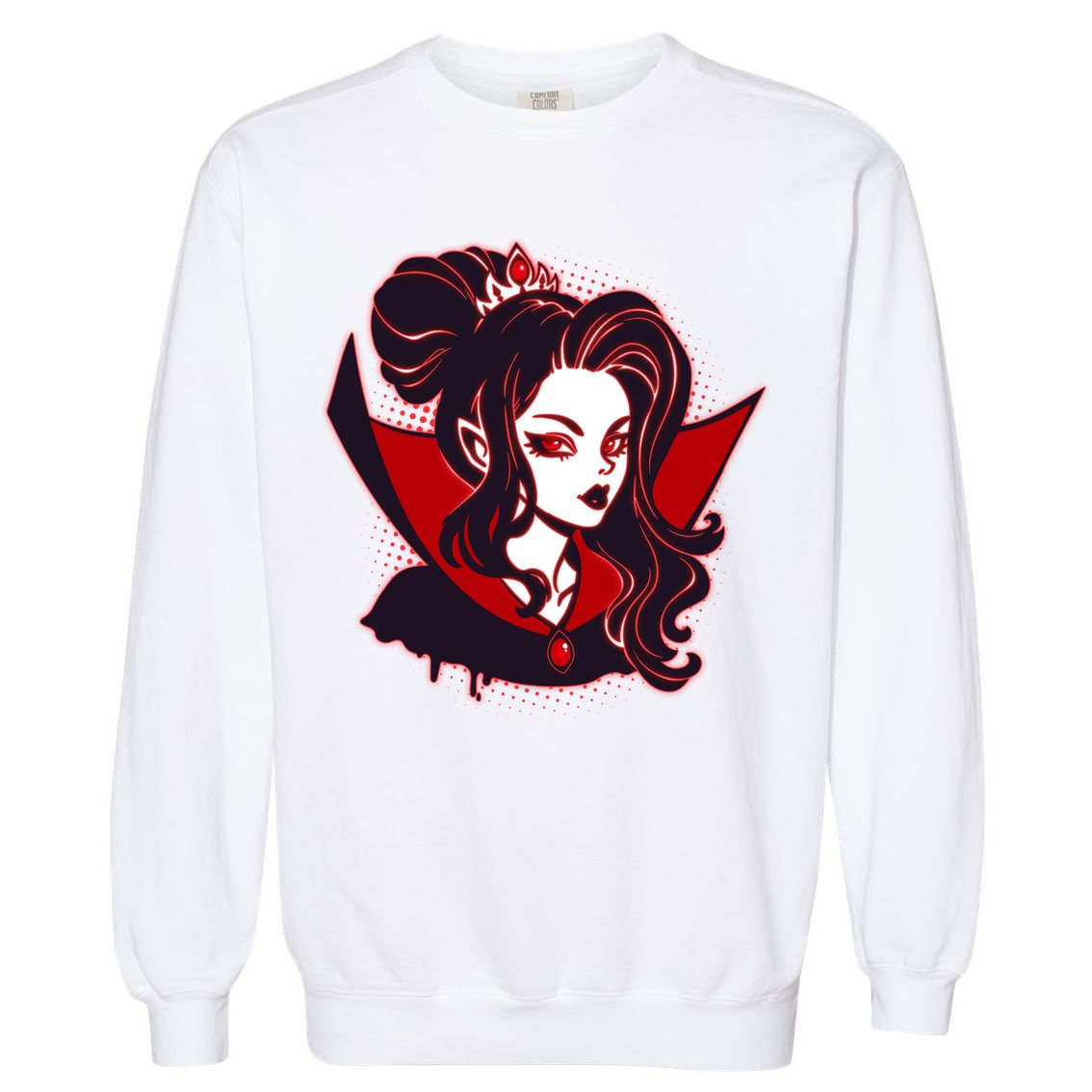 Halloween Dracula Vampire Princess Garment-Dyed Sweatshirt