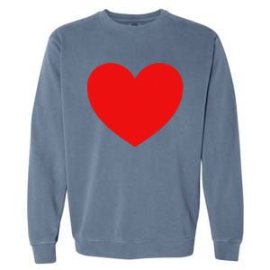 Heart Valentines Day Graphic Novelty Love Heart Garment-Dyed Sweatshirt