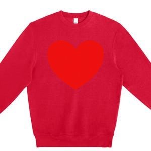 Heart Valentines Day Graphic Novelty Love Heart Premium Crewneck Sweatshirt