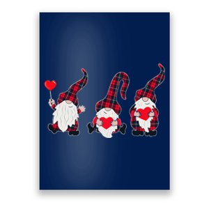 Happy Valentines Day Gnomes Plaid Buffalo Heart Gnome Lover Poster