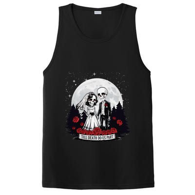 Horror Valentines Day Skeleton Couple Till Death Do Us Apart PosiCharge Competitor Tank