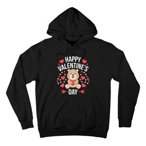 Happy ValentineS Day Cute Bear Heart For Hoodie