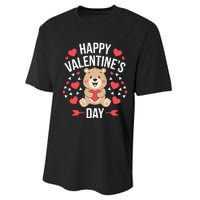 Happy ValentineS Day Cute Bear Heart For Performance Sprint T-Shirt