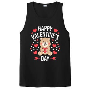 Happy ValentineS Day Cute Bear Heart For PosiCharge Competitor Tank