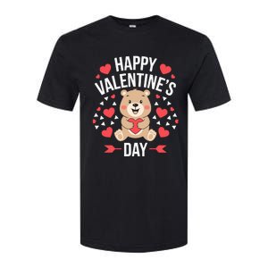 Happy ValentineS Day Cute Bear Heart For Softstyle CVC T-Shirt