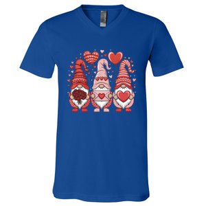 Happy ValentineS Day Gnomes Heart Cute Love Valentine Gift V-Neck T-Shirt