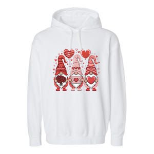 Happy ValentineS Day Gnomes Heart Cute Love Valentine Gift Garment-Dyed Fleece Hoodie