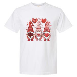 Happy ValentineS Day Gnomes Heart Cute Love Valentine Gift Garment-Dyed Heavyweight T-Shirt