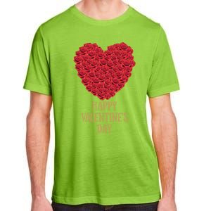 Happy Valentines Day Flowers Rose Heart Gift Adult ChromaSoft Performance T-Shirt