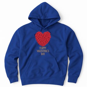 Happy Valentines Day Flowers Rose Heart Gift Hoodie