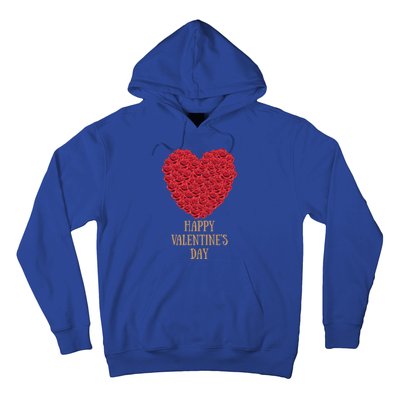 Happy Valentines Day Flowers Rose Heart Gift Hoodie