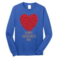 Happy Valentines Day Flowers Rose Heart Gift Long Sleeve Shirt