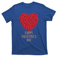 Happy Valentines Day Flowers Rose Heart Gift T-Shirt