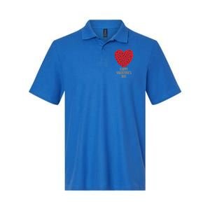 Happy Valentines Day Flowers Rose Heart Gift Softstyle Adult Sport Polo