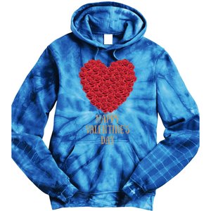 Happy Valentines Day Flowers Rose Heart Gift Tie Dye Hoodie