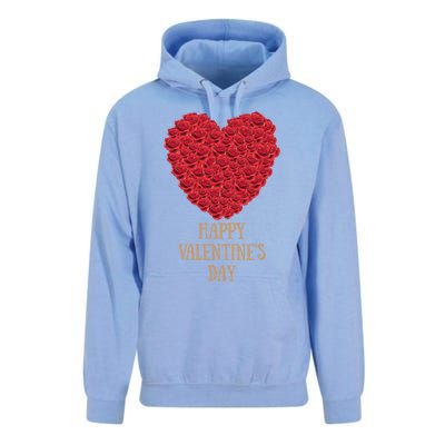 Happy Valentines Day Flowers Rose Heart Gift Unisex Surf Hoodie