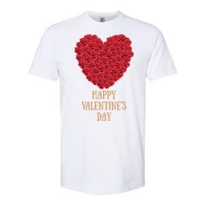 Happy Valentines Day Flowers Rose Heart Gift Softstyle CVC T-Shirt