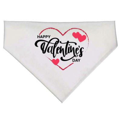 Happy Valentines Day Heart Cute Gift USA-Made Doggie Bandana