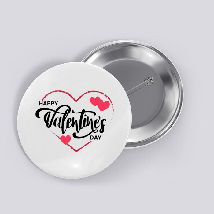 Happy Valentines Day Heart Cute Gift Button