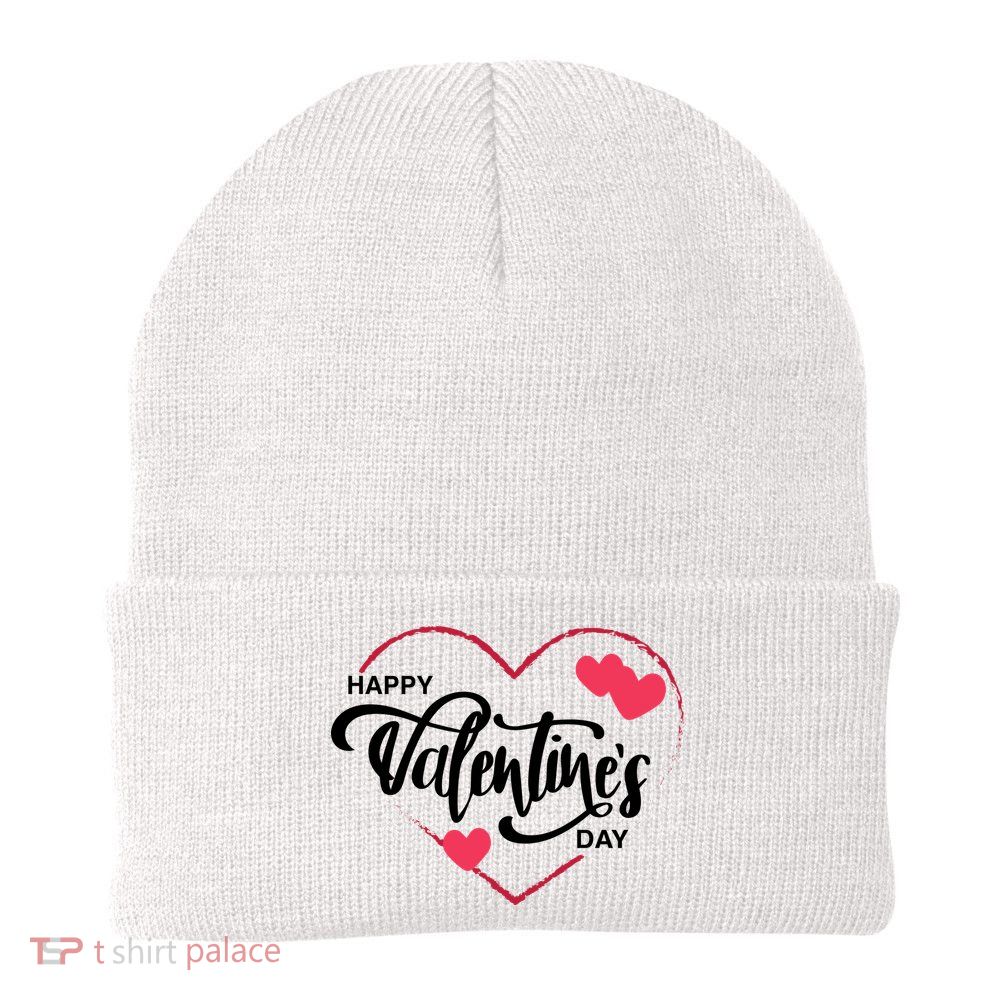 Happy Valentines Day Heart Cute Gift Beanie