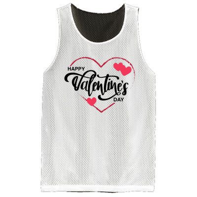 Happy Valentines Day Heart Cute Gift Mesh Reversible Basketball Jersey Tank