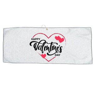 Happy Valentines Day Heart Cute Gift Large Microfiber Waffle Golf Towel