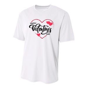 Happy Valentines Day Heart Cute Gift Youth Performance Sprint T-Shirt