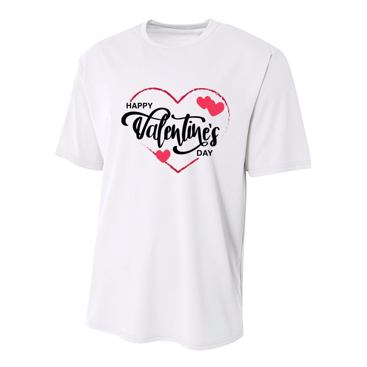 Happy Valentines Day Heart Cute Gift Youth Performance Sprint T-Shirt