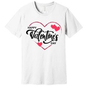 Happy Valentines Day Heart Cute Gift Premium T-Shirt